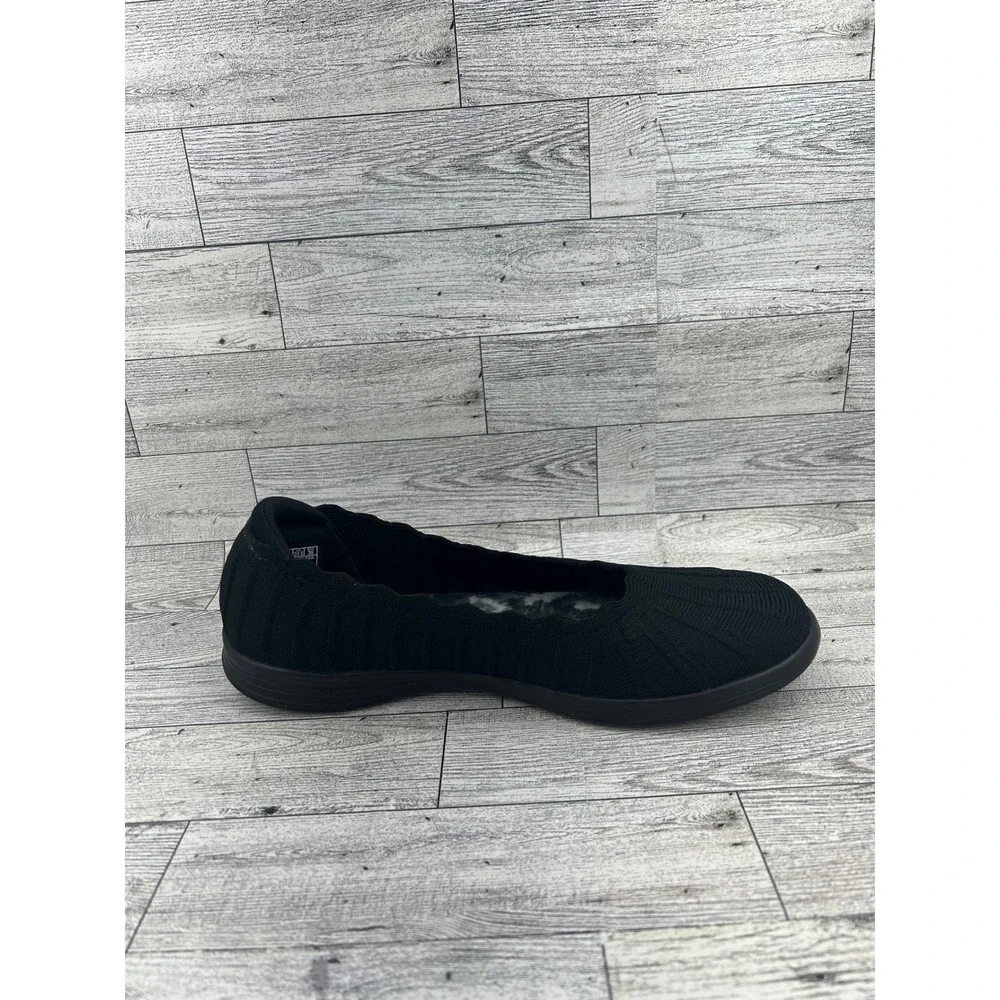 Skechers On-The-Go Ballet Flats Black Air Cooled Goga Mat Comfort‎ Shoes Sz 7.5